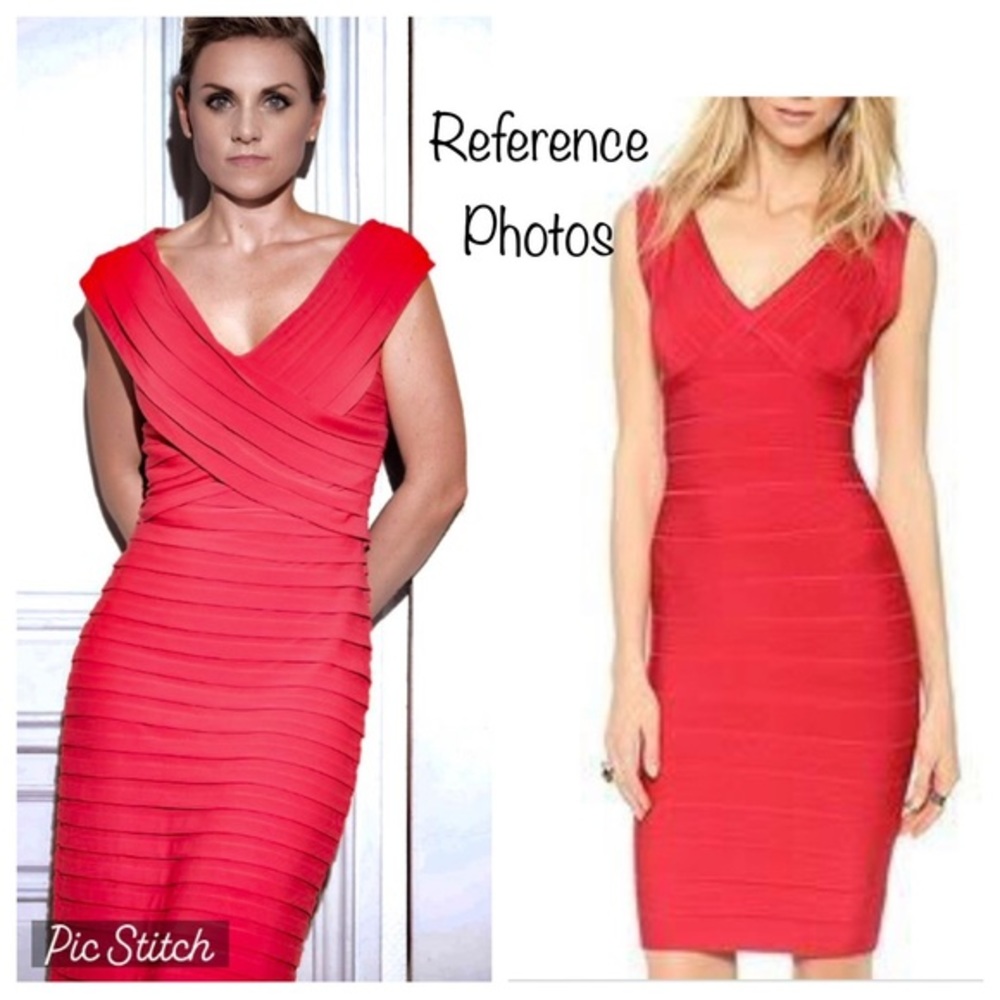 NWT Adrianna Papell Embellished Crisscrossed Bandage Pleated Dress